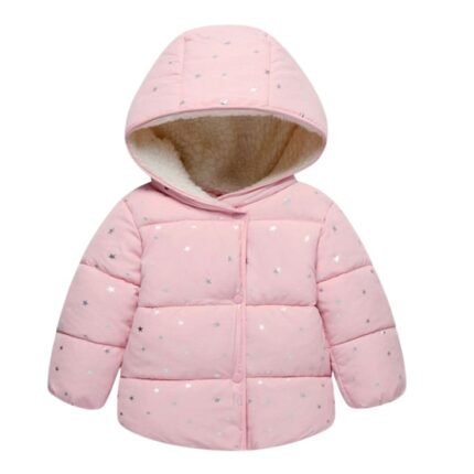 Pink Hooded Winter Jacket for Toddlers