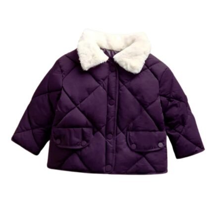 Toddler’s Winter Puffer Jacket with Faux Fur Collar