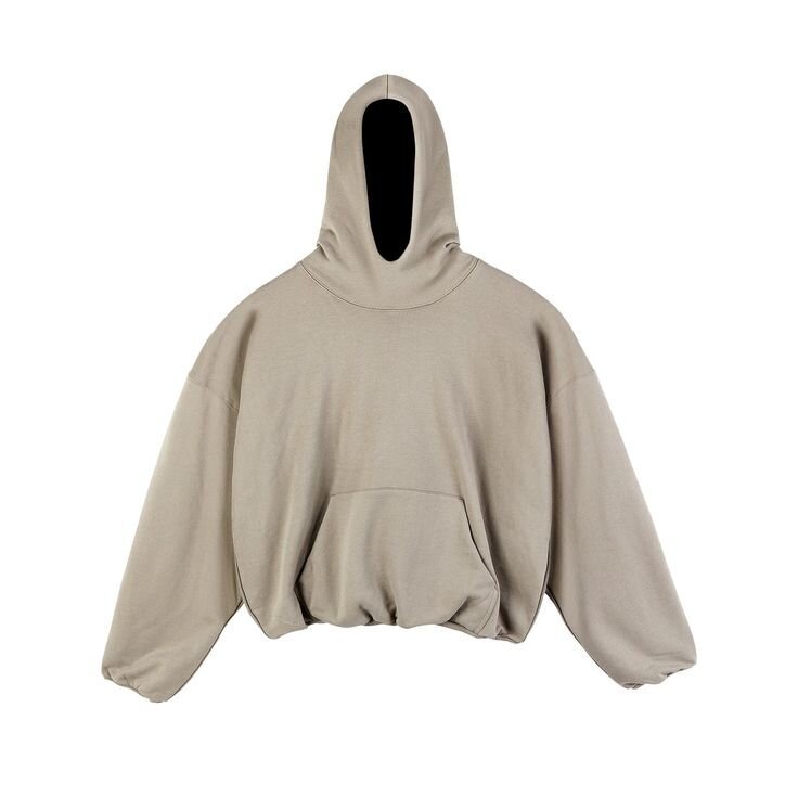 Modern Beige Oversized Hoodie with Face Cover